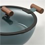 KLIPPFISK, сотейник с крышкой, антипригарное покрытие стекло/дерево серо-бирюзовый 606.025.12