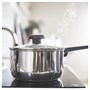 MIDDAGSMAT, кастрюля с крышкой, прозрачное стекло/нержавеющая сталь 604.637.28