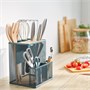 VIMPELFISK, подставка для ножей, бамбук/серо-бирюзовый 105.827.00