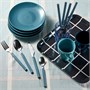 TÅNGMÄRLA, Набор столовых приборов из 16 предметов, темно-серо-синий 606.083.02