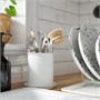 VÄLVÅRDAD, подставка для столовых приборов, белый/оцинкованная 906.053.21