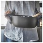 VARDAGEN, кастрюля с крышкой, эмалированный чугун матовый/черный 405.606.69