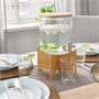 IKEA 365+, банка с краном, бамбук/прозрачное стекло 205.391.03