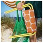 STRANDÖN, складной табурет, ярко-желтый/ярко-оранжевый 206.004.59