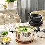 MIDDAGSMAT, кастрюля с крышкой, прозрачное стекло/нержавеющая сталь 104.637.16