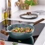 KLIPPFISK, сотейник с крышкой, антипригарное покрытие стекло/дерево серо-бирюзовый 606.025.07