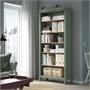 HEMNES, книжный шкаф, серо-зеленая/светло-коричневая морилка 205.961.60
