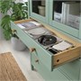 HEMNES, Комбинация для хранения с дверцами/ящиками, серо-зеленая/светло-коричневая морилка 195.910.69