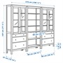 HEMNES, Комбинация для хранения с дверцами/ящиками, серо-зеленая/светло-коричневая морилка 195.910.69