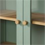 HEMNES, шкаф со стеклянной дверцей и 3 ящиками, серо-зеленая/светло-коричневая морилка 805.961.62