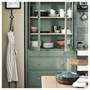 HEMNES, шкаф со стеклянной дверцей и 3 ящиками, серо-зеленая/светло-коричневая морилка 805.961.62