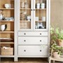 HEMNES, Комбинация для хранения с дверцами/ящиками, белая/светло-коричневая морилка 596.499.83