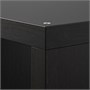 KALLAX, стеллаж с подстольем, черно-коричневый/белый 194.716.70