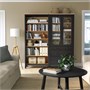 HEMNES, Комбинация для хранения с дверцами/ящиками, черно-коричневый/светло-коричневая морилка 896.499.86