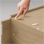 BILLY / OXBERG, книжный шкаф-гребешок с панельными/стеклянными дверями, под дуб 195.033.36