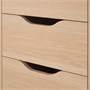 ALEX, тумба на роликах, под беленый дуб/черный 696.030.60