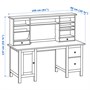 HEMNES, письменный стол с дополнительным блоком, белая морилка светло-коричневый 795.811.33