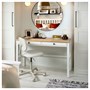 HEMNES, письменный стол с 2 ящиками, белая морилка/светло-коричневый 005.349.55