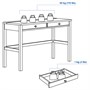 HEMNES, письменный стол с 2 ящиками, белая морилка/светло-коричневый 005.349.55