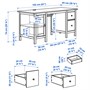HEMNES, письменный стол, белая морилка/светло-коричневый 905.350.45