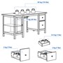 HEMNES, письменный стол, белая морилка/светло-коричневый 905.350.45