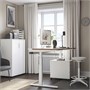 MITTZON, письменный стол/подставка, шпон орехового дерева, белый 795.303.32