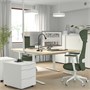 MITTZON, письменный стол, березовый шпон/белый 095.280.40