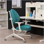 BERGLÄRKA / GUNRIK, детский стол+стул с подлокотниками, белый/бирюзовый 494.889.33
