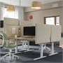 MITTZON, письменный стол/стойка, дубовый шпон электрический/белый 395.302.49