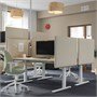 MITTZON, письменный стол/стойка, березовый шпон электрический/белый 595.301.87