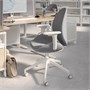 HATTEFJÄLL, Офисный стул с подлокотниками, Гуннаред средний серый/белый 405.389.61
