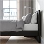 MALM, Каркас кровати с матрасом, черно-коричневый/Valevåg супертвердый 395.443.93