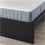 MALM, Каркас кровати с матрасом, черно-коричневый/Valevåg экстра-жесткий 395.444.54