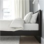 MALM, Каркас кровати с матрасом, черно-коричневый/Valevåg экстра-жесткий 395.444.54
