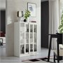 TONSTAD, шкаф с раздвижными стеклянными дверцами, кремовый 704.888.94