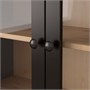 HEMNES, Шкаф со стеклянной дверью и 3 ящиками, черно-коричневый/светло-коричневый 104.522.99