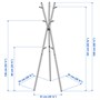 EKRAR, вешалка для шляпы и пальто, белая 804.155.95
