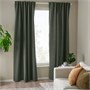 ROSENMANDEL, Гардины блок-аут, 1 пара, темно-зеленые/с тесьмой 305.390.65