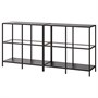 VITTSJÖ, комбинация для хранения, черно-коричневый/стекло 892.945.27