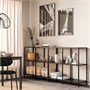 VITTSJÖ, комбинация для хранения, черно-коричневый/стекло 892.945.27