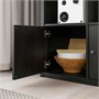 KALLAX, стеллаж с 6 вставками, черно-коричневый 493.840.73