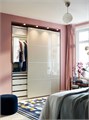HOKKSUND, пара раздвижных дверей, глянцевый светло-бежевый 194.396.99