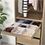 KOMPLEMENT, выдвижной поддон с разделителем, под беленый дуб/светло-серый 093.320.19
