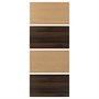 MEHAMN, 4 панели для коробки раздвижной двери, под дуб темно-коричневый/под дуб 206.057.01
