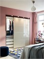 HOKKSUND, 4 панели для коробки раздвижной двери, глянцевый светло-бежевый 703.738.07