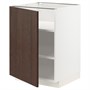 METOD, тумбочка с полками, белый/Синанарп коричневый 094.488.97