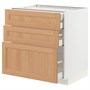 METOD / MAXIMERA, Основание cb 3 передних/2 низких/1 md/1 hi drw, белый/дуб Ведхамн 294.383.50