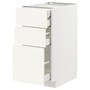 METOD / MAXIMERA, base cb 3 frnts/2 low/1 md/1 hi drw, белый/Vallstena белый 795.074.78