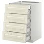 METOD / MAXIMERA, база cb 4 передних/2 нижних/3 средних ящика, белый/Bodbyn Off-white 795.605.45