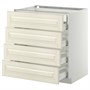METOD / MAXIMERA, база cb 4 передних/2 нижних/3 средних ящика, белый/Bodbyn Off-white 795.605.45